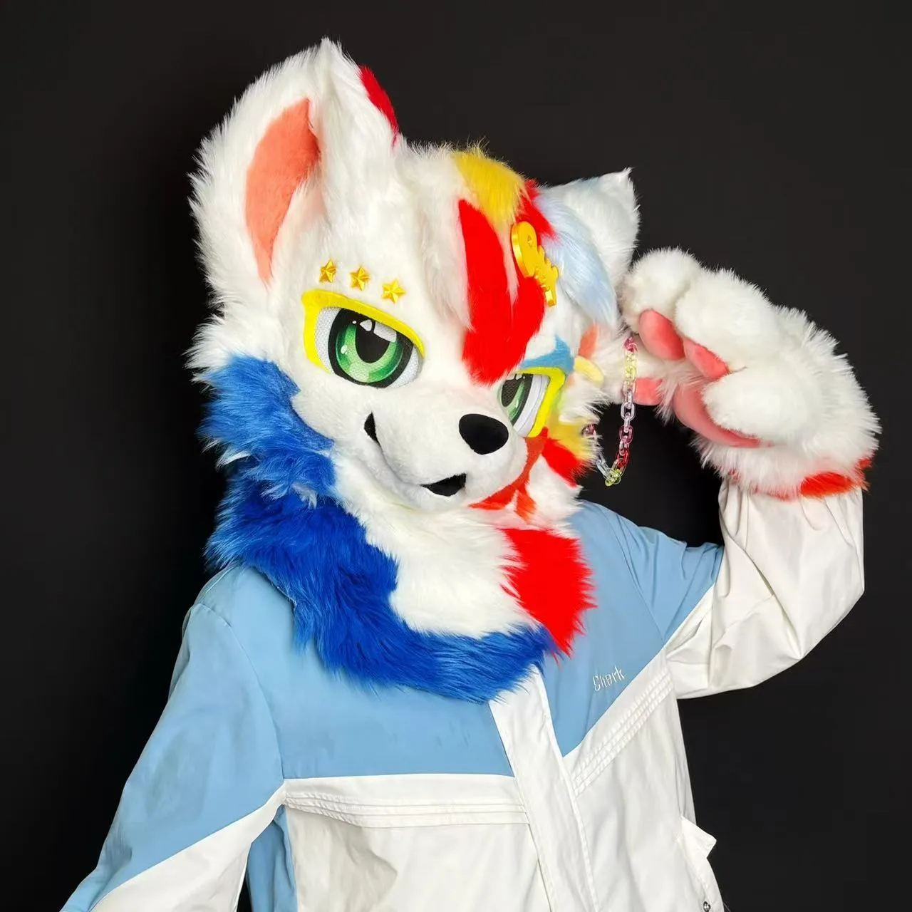 Lumiseed fursuit — patriot fox
